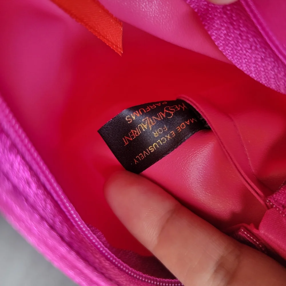 Pink Yves Saint Laurent Cosmetic Pouch